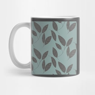 Simple Gray Leaves Mug